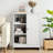 Bathroom Kitchen Freestanding Floor Cabinet 22.93" X 11.95" 31.5" White With 1 3 Open Shelves Adjustable Shelving Magnetic Door Closure Build Minimalist Look For Entryway Living Room Silver Handles