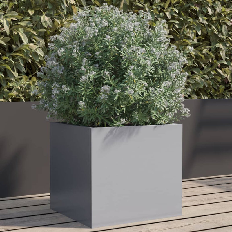 Planter Steel, 29cm H x 62cm W x 30cm D, 1, Rusty