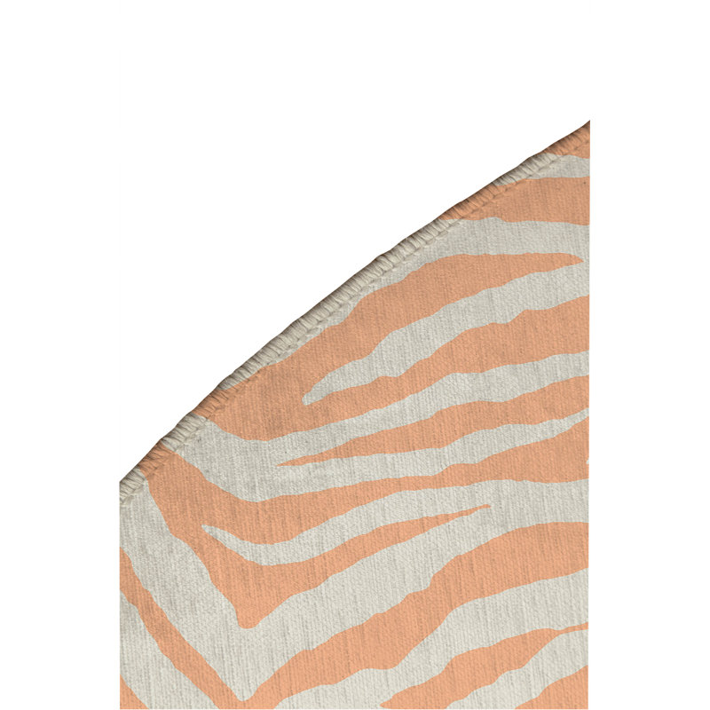 Tapis d'extérieur antidérapant à motif zébré, Rond 5 pi