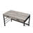 Light Weathered Oak & Black Finish Writing Desk W/USB