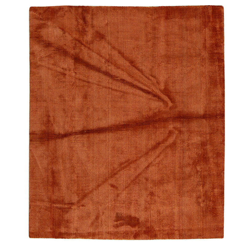 Wool Area Rug in Rust