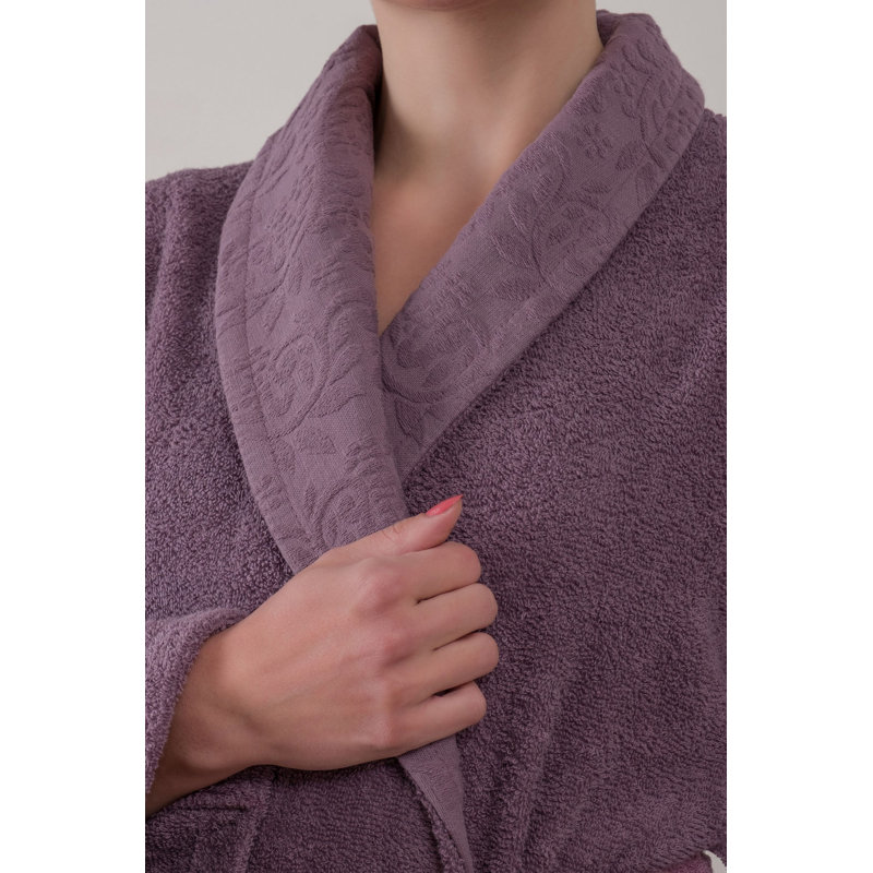 Cotton Above Knee Bathrobe with Pockets