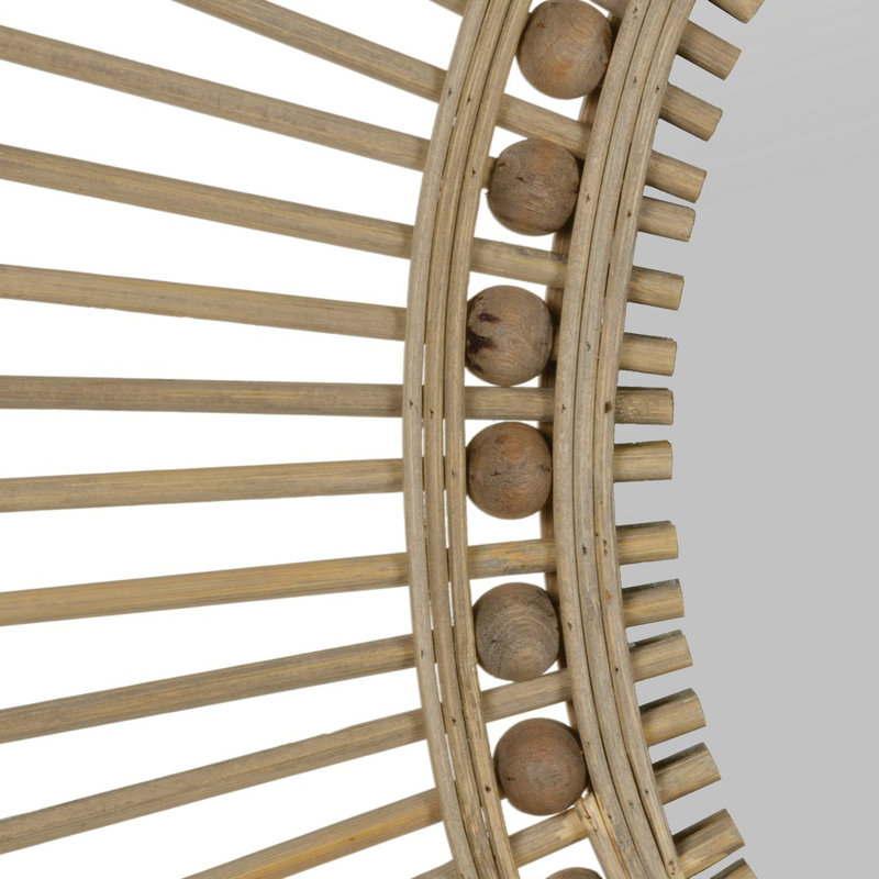 Alajia Rattan Oval Wall Mirror, 77cm x 77cm