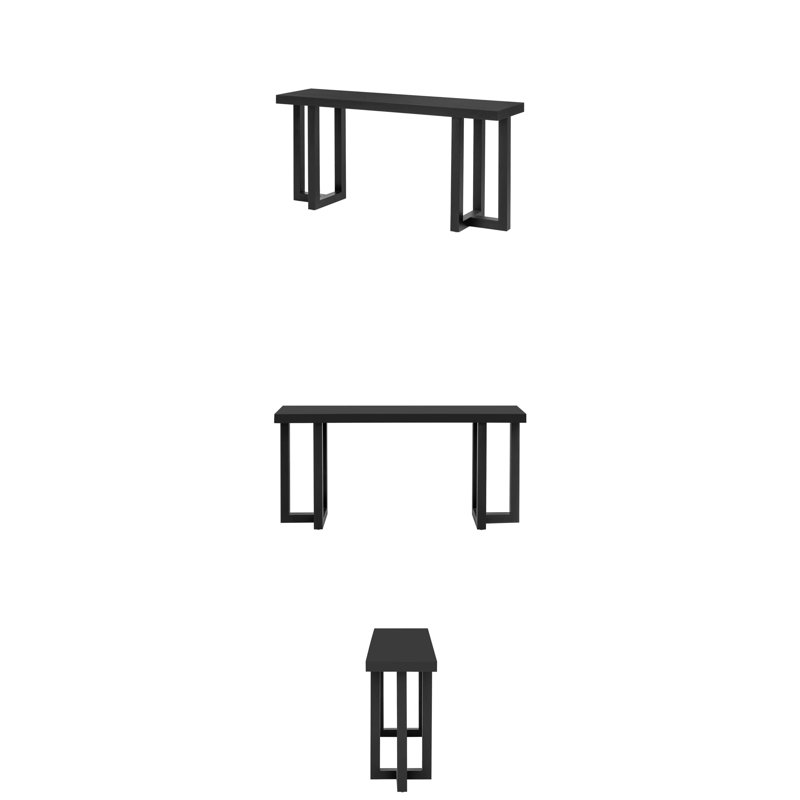 Console de conception géométrique avec pieds en pin massif, convenant au vestibule, au couloir, au salon, à la chambre à coucher 