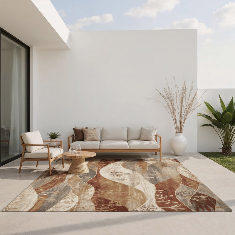 Tapis intérieur et extérieur Oasis Lines, Rectangle 9 pi x 12 pi