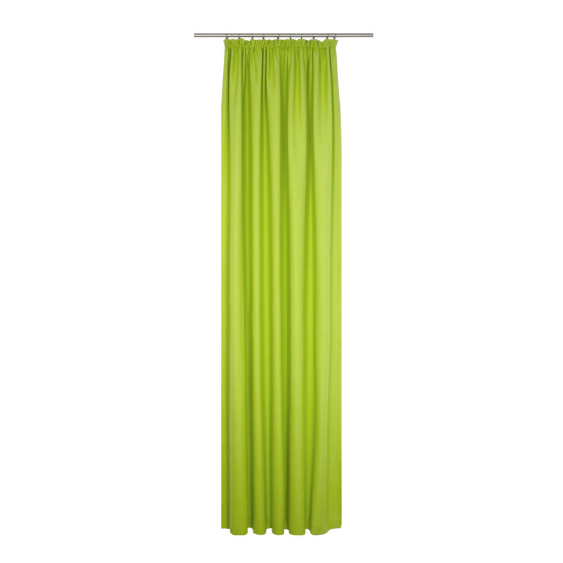 Eisenhauer Cotton Room Darkening Curtain Single Panel, 130cm Width x 245cm Drop, Green