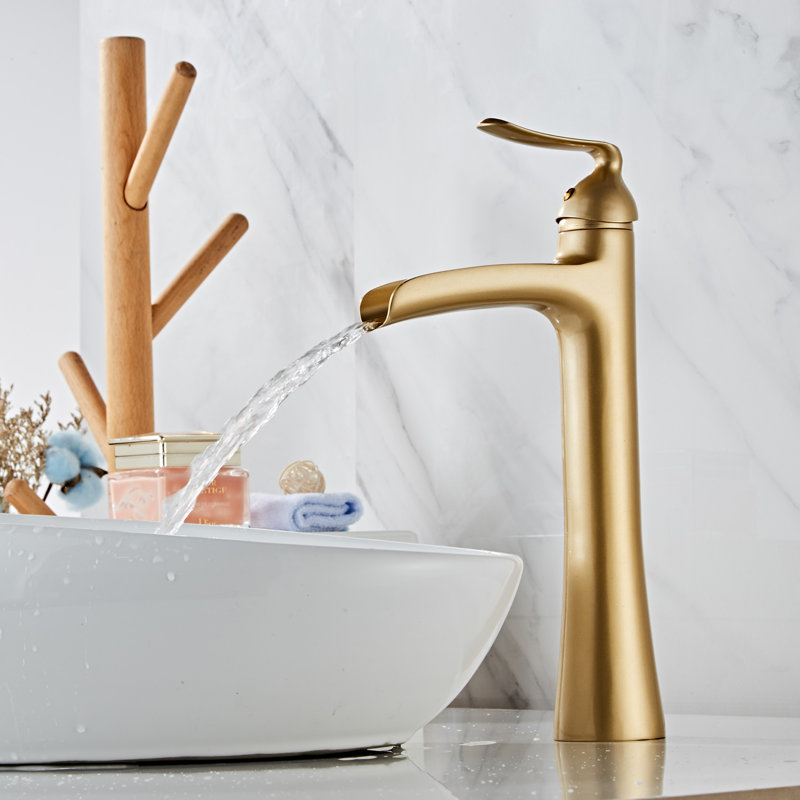 Single-handle Bathroom Faucet, Brushed Gold