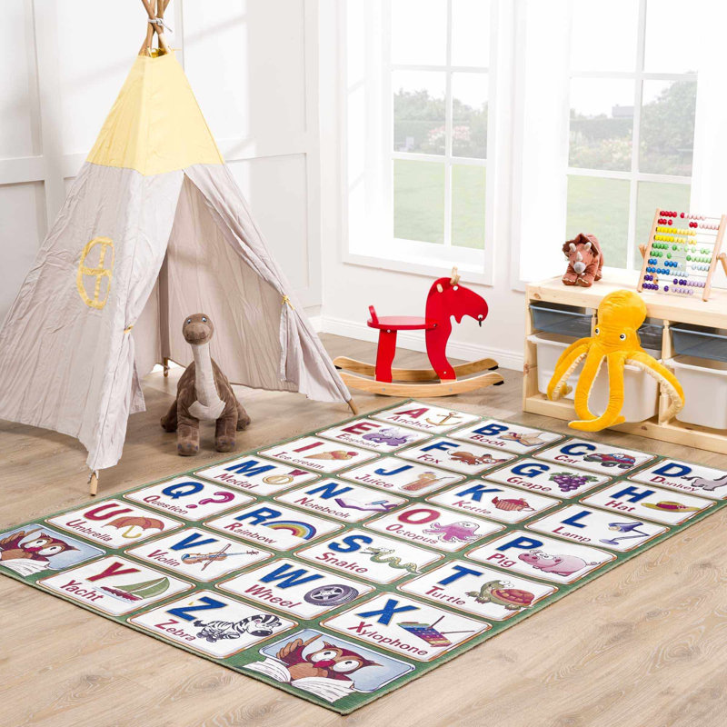 Tapis rectangulaire tissé à la machine Osric, Rectangle 6 pi 7 po x 9 pi