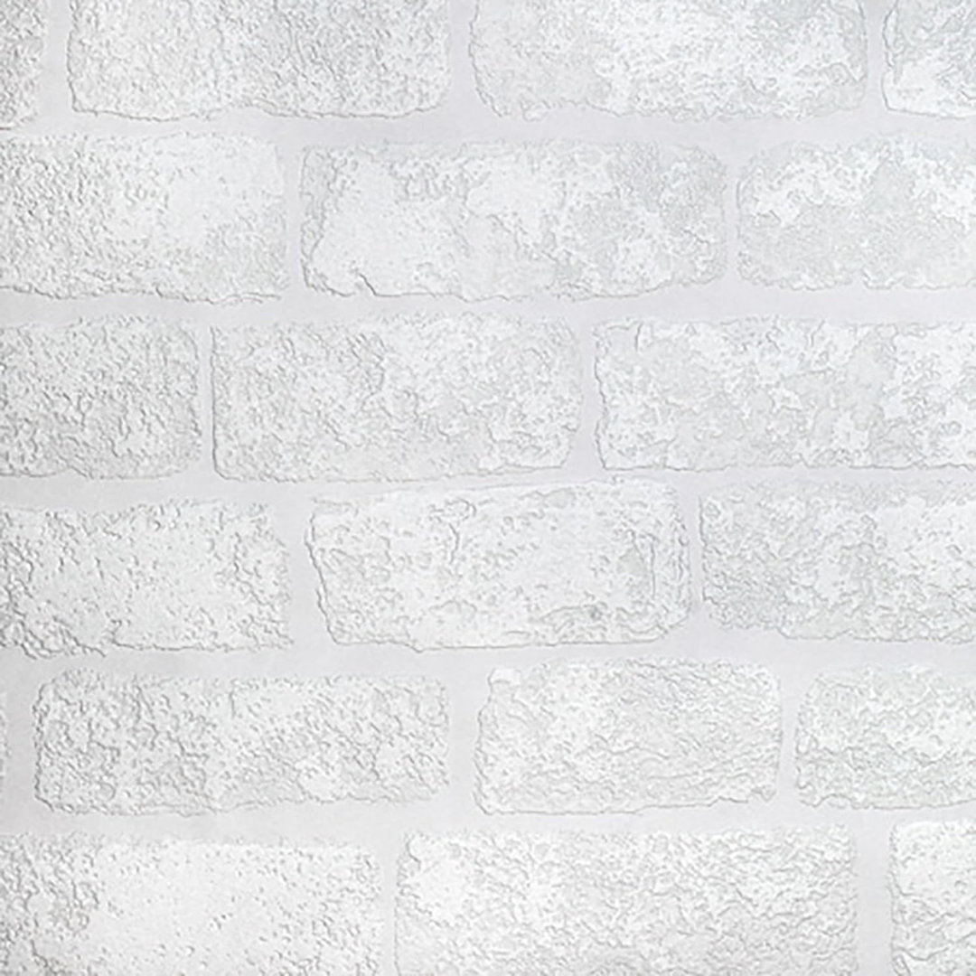 Anaglypta Lincolnshire White Brick Pattern Textured Paintable Wallpaper Rd812 - Image 4