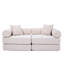 Canapé-lit modulaire pour appartement, canapé-lit convertible, structure de forme fixe et accoudoirs amovibles, canapé-lit pliant pour petits espaces, sans assemblage, velours côtelé-903422348