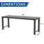 Banc de jardin extérieur en métal, banc de patio sans dossier, bancs de parc imperméables pour jardins, patios-1240163196