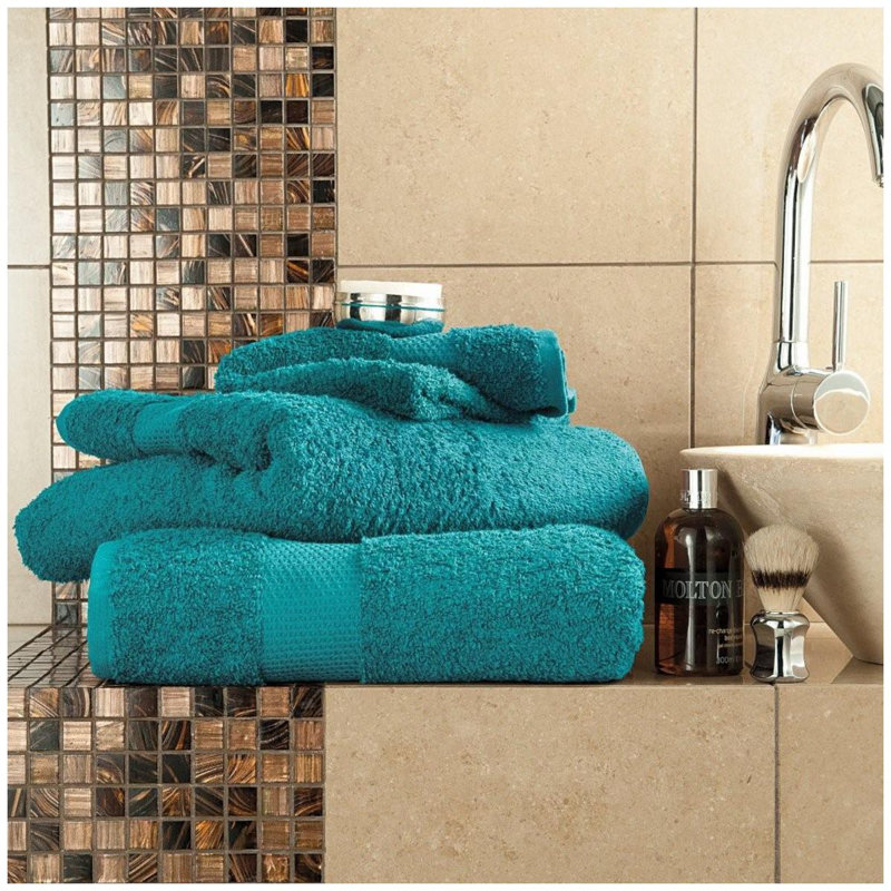 Miami 2 Piece Bath Sheet Same-Size Bale, Teal, Bath Towel - 2 Pack