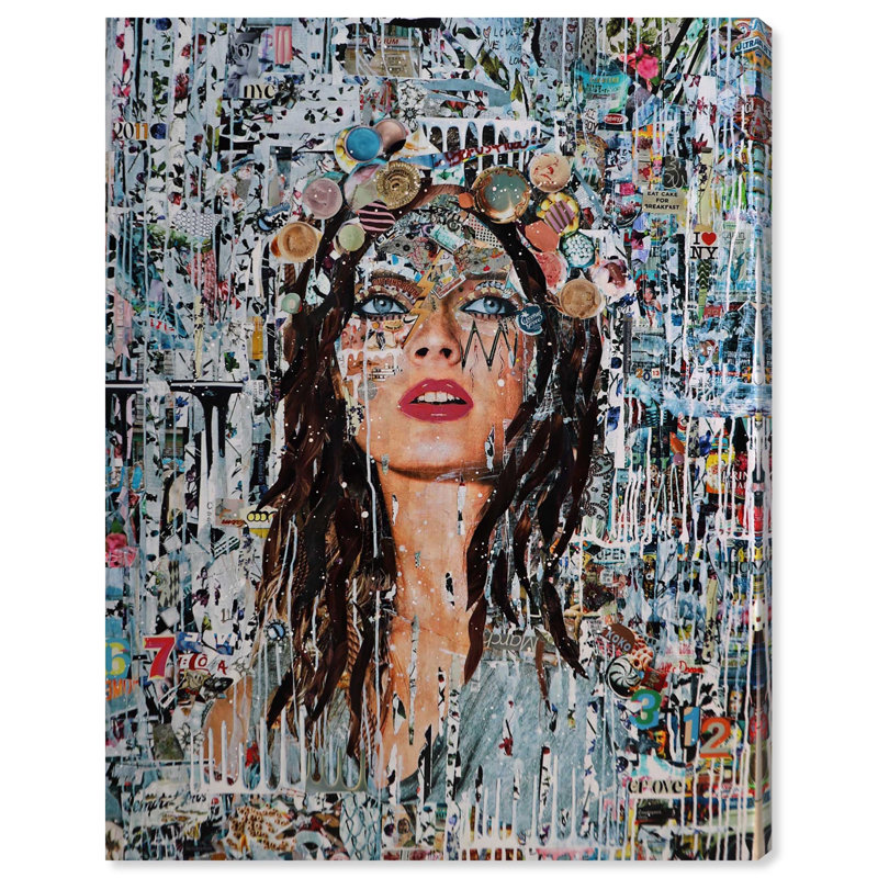 Katy Hirschfeld - Brunettes Have More Fun Print Glam Collage by Oliver Gal, Black Frame, , 21.5" H x 17.5" W, Black