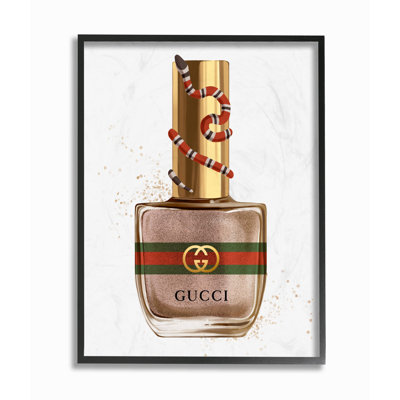 «Makook Nail Vernis Brown Gold Snake Fashion Design», impression