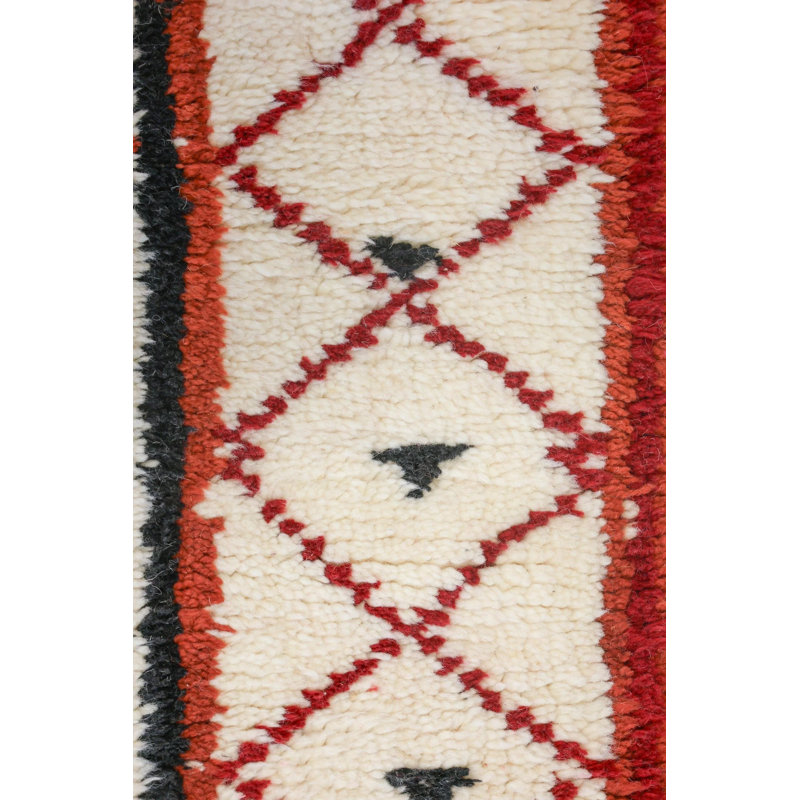 Moroccan Rugs One-of-a-Kind Rectangle 8'5" X 11'2" Wool Area Rug Ivory