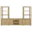 Laurelton 3-Shelf Media Tower Tall Pier Cabinet Light Oak