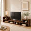 Meuble télé modulaire en noyer foncé