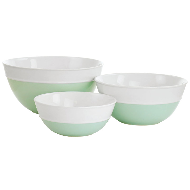 Ensemble de 3 bols gigognes en grès et menthe Martha Stewart