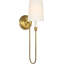 Vendome 21" Deep Arm Cordless Sconce with Linen Shade-1915089572