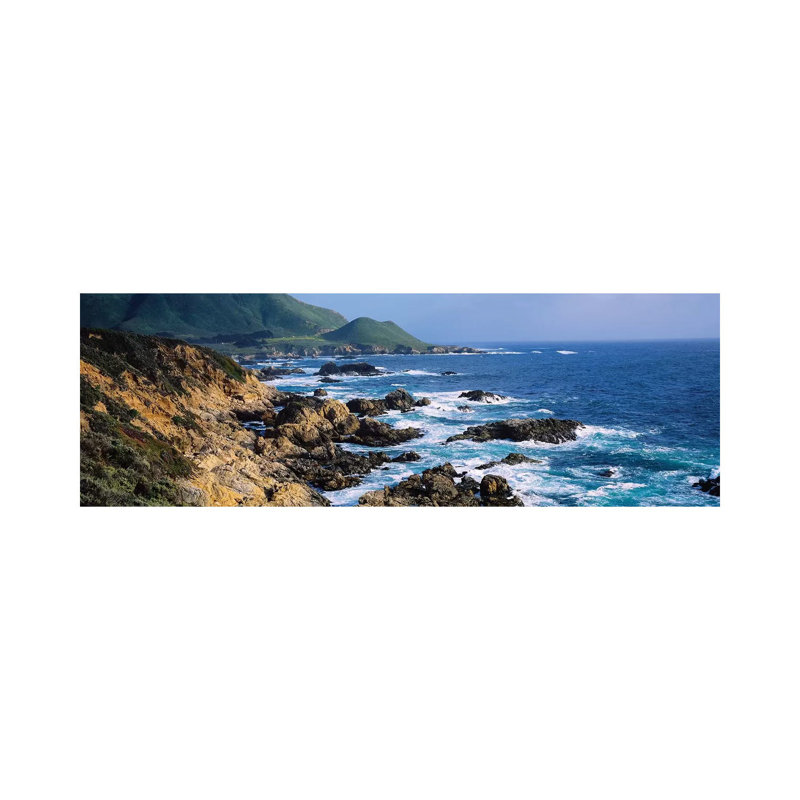Rock Formations On The Coast, Big Sur, Garrapata State Beach, Monterey Coast, California, USA III - Wrapped Canvas Print
