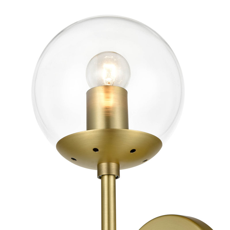 Cournoyer Wallchiere, Brushed Brass, Clear