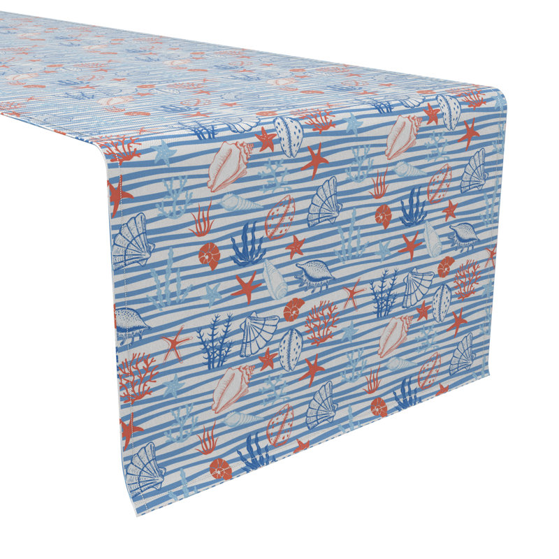 Rectangular Cotton Twill Table Runner, 16'' D x 108'' L