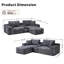 Canapé-lit modulaire à assise profonde modulaire avec porte-gobelets, ports USB, rangement et repose-pieds mobile, aucun assemblage requis pour le salon-1421580926