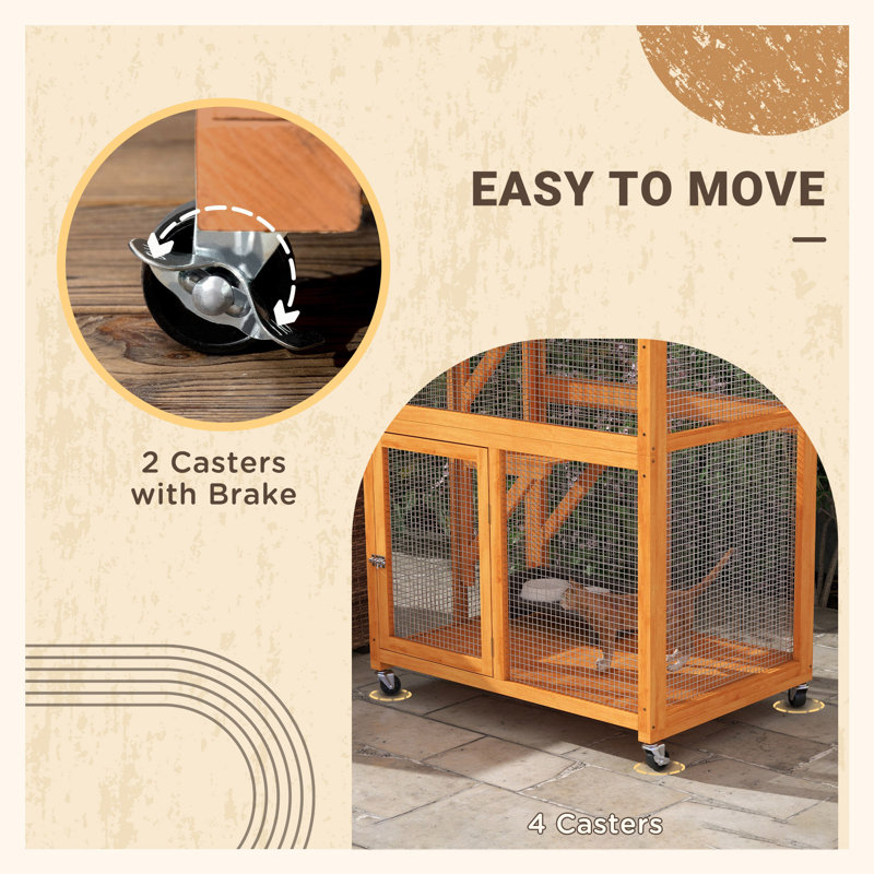 Maison d'extérieur pour chat 74 po, Orange