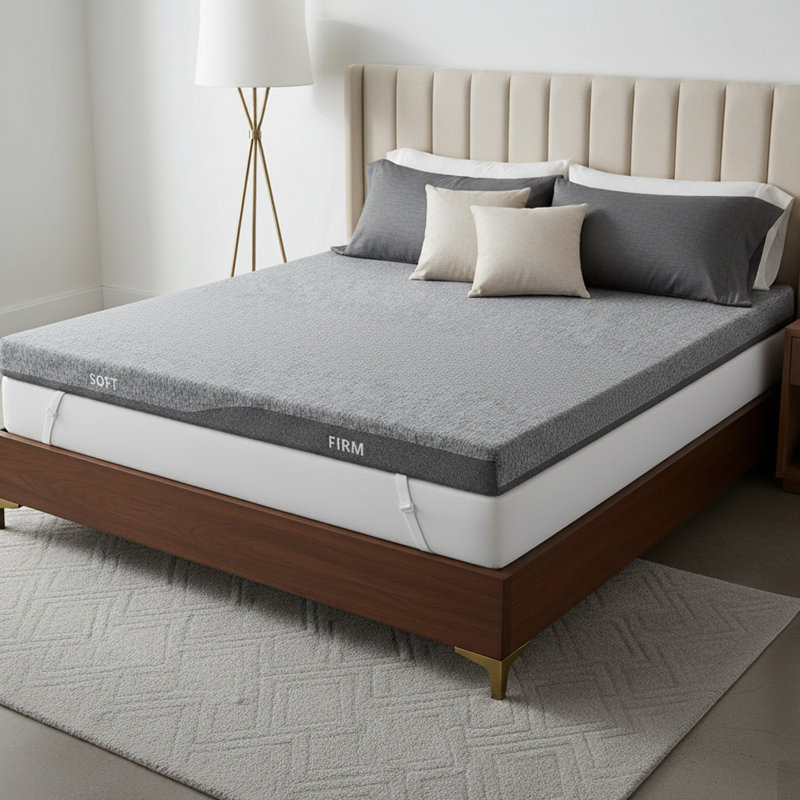 Surmatelas en mousse viscoélastique imprégnée de gel Drachten, Simple extra long