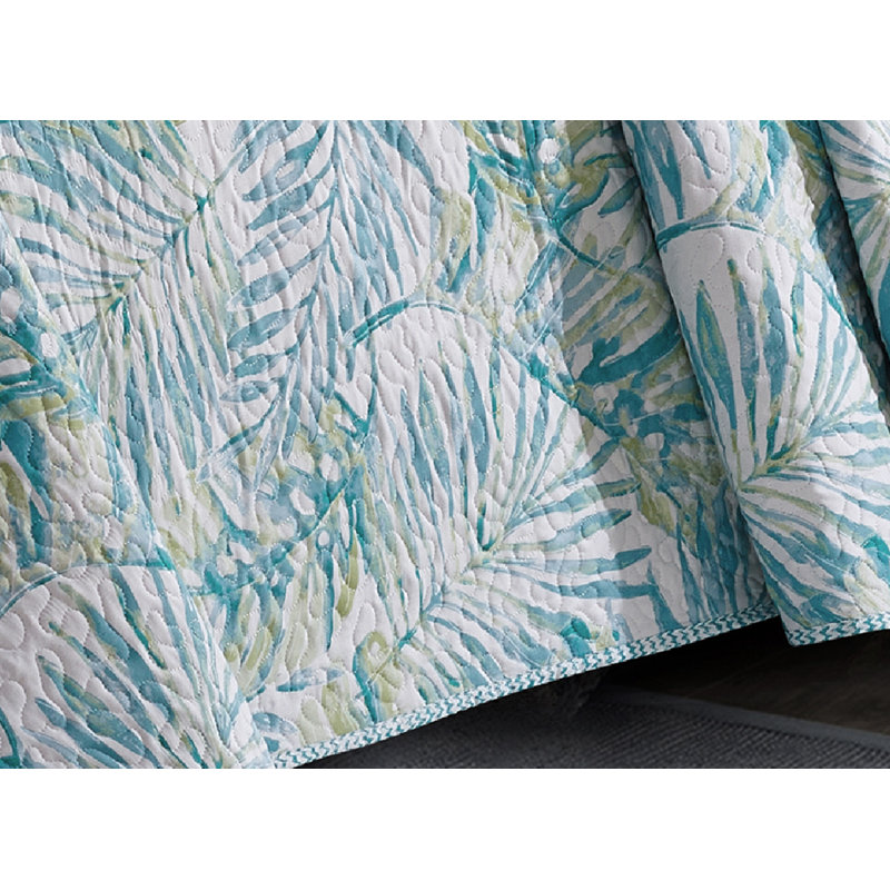 Polyester Floral Quilt, Queen Quilt + 2 Shams
