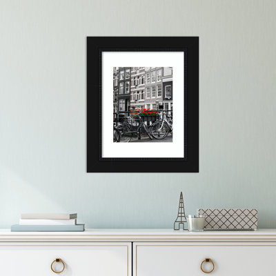 Philbrook Black Wood Picture Frame with Mat