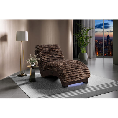 Chaise longue rembourrée avec port USB