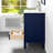 Minnich 24"W x 22"D Blue Vanity with Carrara Marble Vanity Top