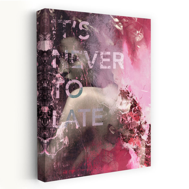 Itâ’S Never Too Late Abstract Contemporary Urban Architecture Art, 24" H x 16" W