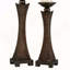 Porte-bougie "Kayan" de 15,75 po et 17,5 po de hauteur, finition rustique bronze (ensemble de 2)