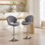 Ensemble de 2 chaises de salle à manger, tabourets de bar - tabourets réglables avec dossier et repose-pieds, chaises de bar à hauteur de comptoir-1273873980