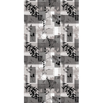 Tapis décoratif gris/noir Touffeté Sibilla