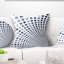 Mosaïque de carrés bleus - coussin imprimé abstrait-29603990-29603993