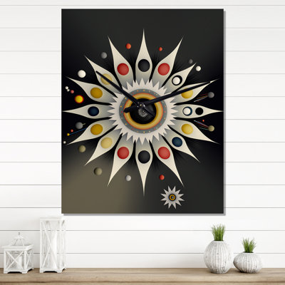 Découverte de l'art de l'alignement spirituel III - Horloge murale géométrique moderne surdimensionnée