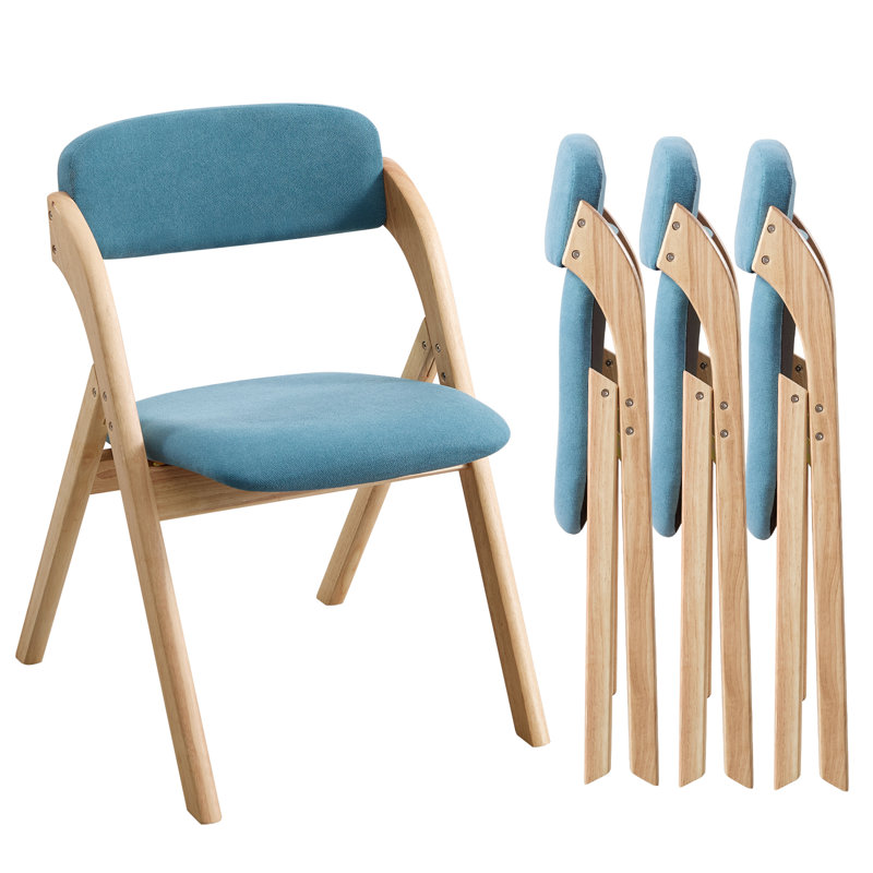 Chaise rembourrée empilable rembourrée et rembourrée, Bleu