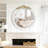 White Round Wooden Mirror