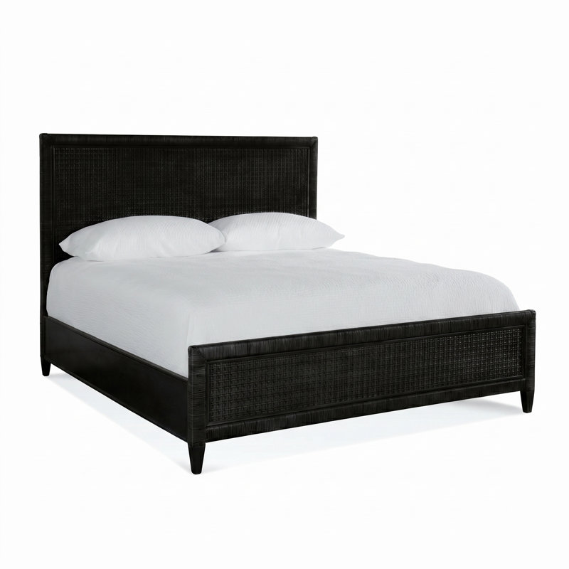 Naples Low Profile Standard Bed, Black, Queen