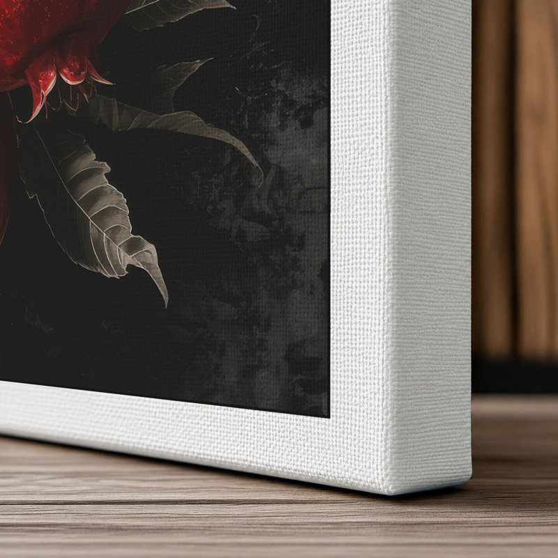 Apples on Branch Botanical 1 Piece Wrapped Canvas Wall Art, 36x24 - 91.4 x 61.0 cm, White Border