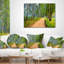 Housse de coussin carré Road in Morning Forest-1421798282