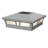 Oxford Solar Powered Integrated LED Aluminium Fence Post Cap Light 6 in. x 6 in. with Base Adapter Included-38507799