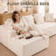 Modern Oversized 262cm Boneless Corner Sofa L-Shaped Chenille Sofa With Storage Pockets-131208777-131208780