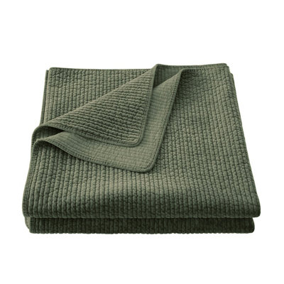 Stonewashed Velvet Cotton Velvet Modern Rustic Quilt