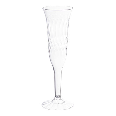 5 oz. Clear Plastic Champagne Flutes