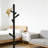 Solid Wood Coat Rack With 8 Hooks And Round Base, Free Standing Hall Tree For Coats, Hats, Bags, Entryway And Hallway Organization