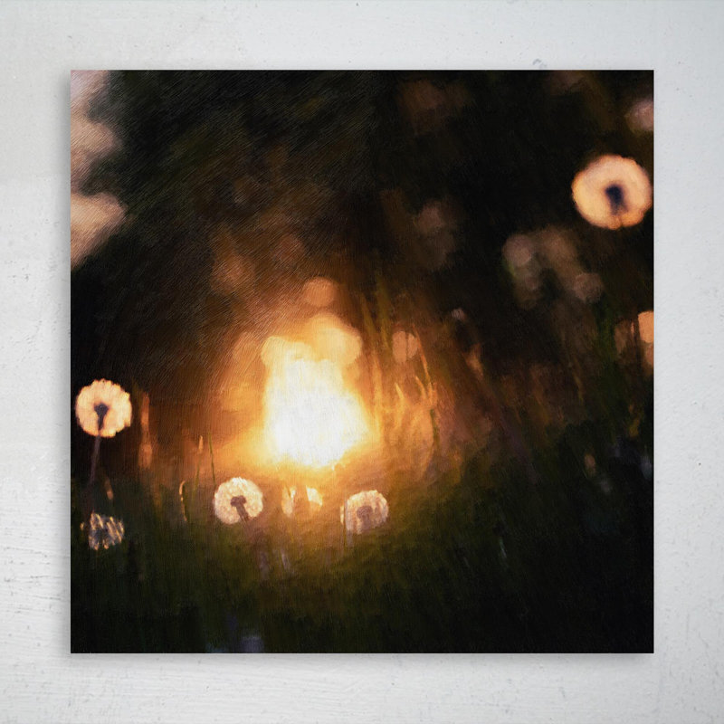 «Light On Dandelions», reproduction d'art graphique sur toile tendue, H 16 po x l 16 po